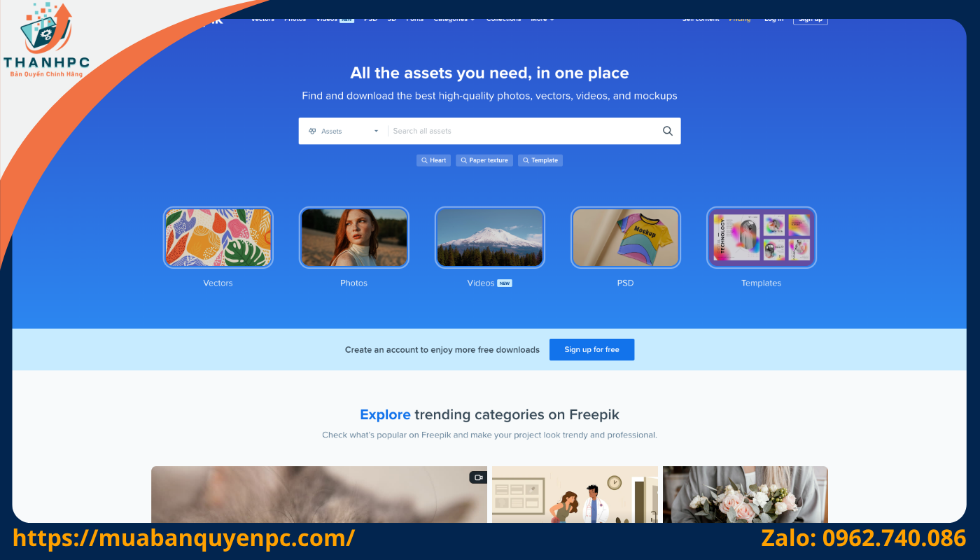 Freepik Premium có thể download toàn bộ hình ảnh miễn phí