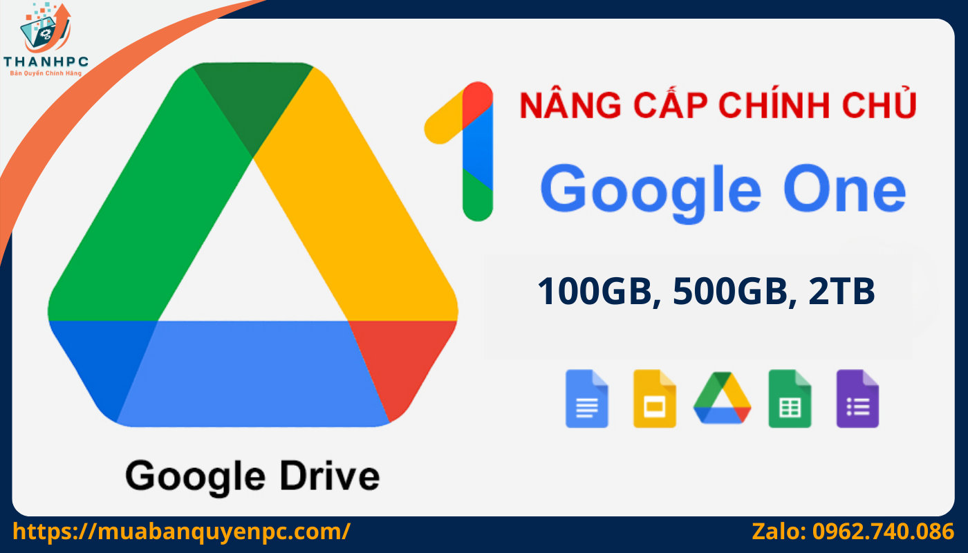 Nâng cấp Google One chính chủ tại ThanhPC