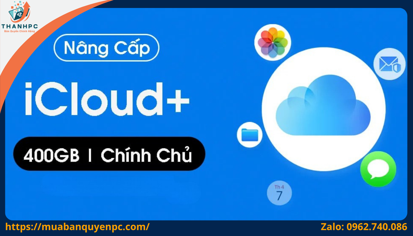 Mua dung lượng iCloud 400gb tại ThanhPC