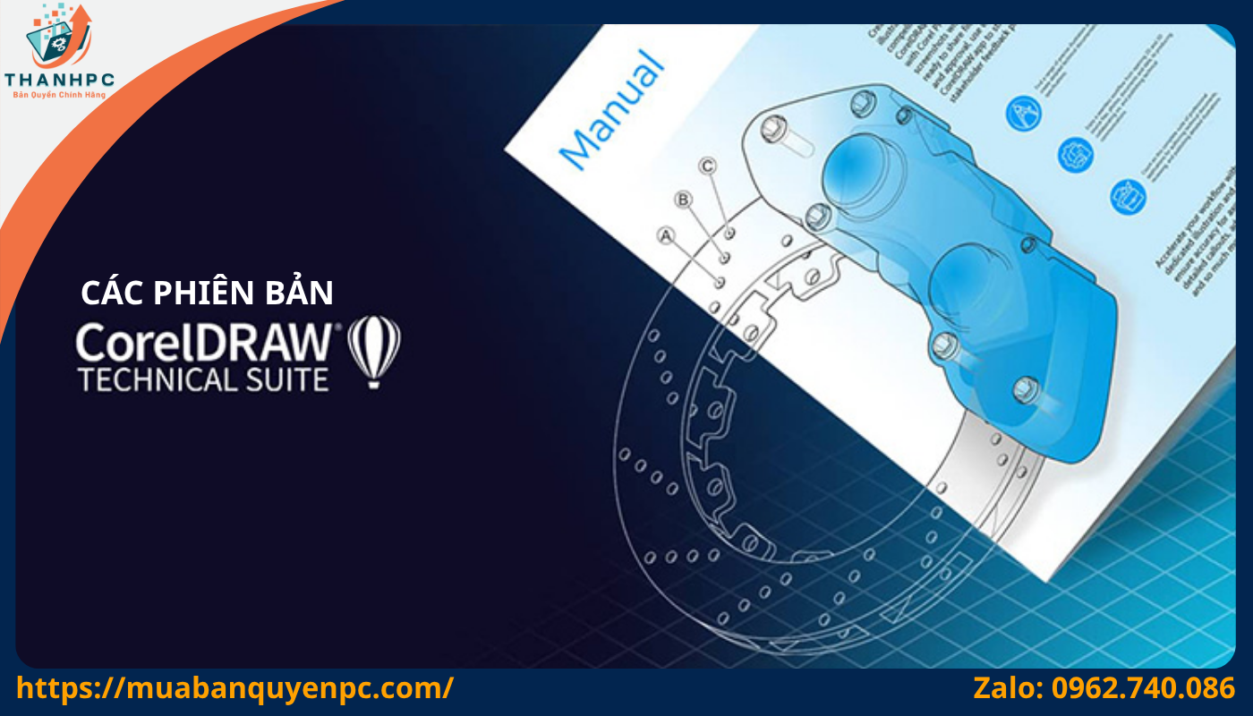 Các phiên bản Corel Draw Technical Suite