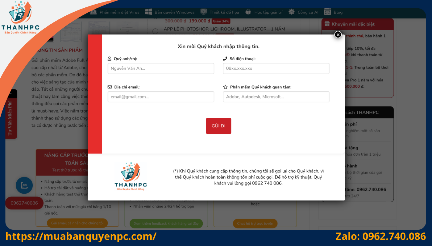 Hướng dẫn mua hàng tại ThanhPC